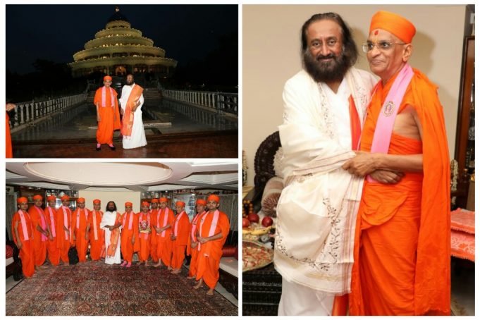 મણીનગર ગાદી સંસ્થાનના આચાર્ય બેંગલોરમાં મળ્યા શ્રી શ્રી રવિશંકરને જાણો શા માટે?