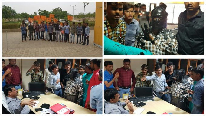 કચ્છ યુનિવર્સિટીમાં પ્રોફેસર ઉપર મોં કાળું કરી જ્વલનશીલ પદાર્થ ફેંકાયો-સેનેટ ચૂંટણીનો ડખો