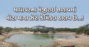 માધાપરના મેજીરાઈ તળાવમાં મોટા માથા ઝેરી કેમિકલ ઠાલવ છે….!