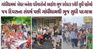 ગાંધીધામમાં બેઘર પરિવારોનો આક્રોશ ભુજ કલેક્ટર કચેરી સુધી પહોંચ્યો !